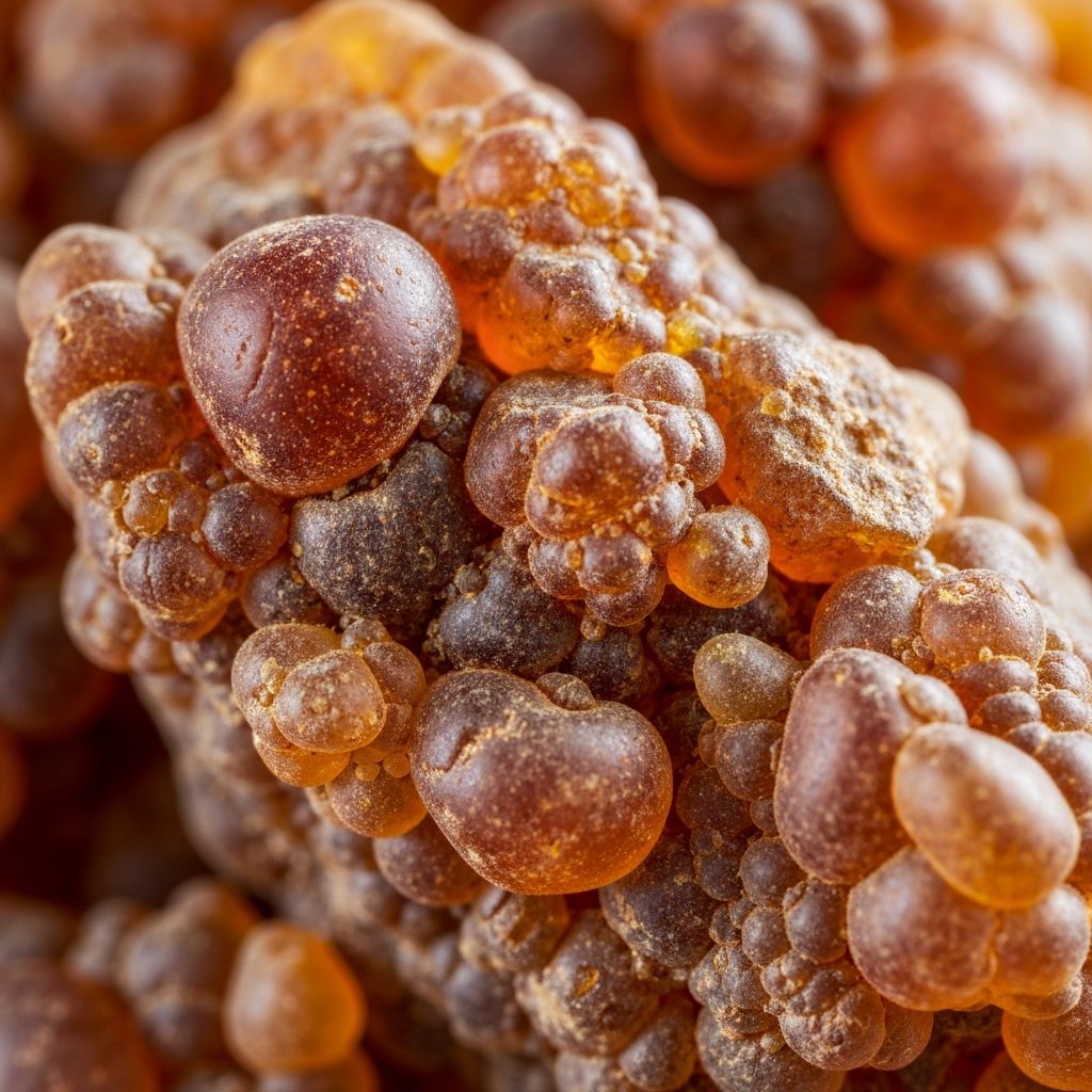 Boswellia serrata amber resin crystals